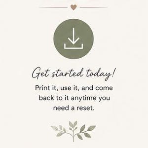 Nervous System Reset Template | Anxiety Relief Printable | 7 Page Calming Routine | Somatic Exercises | Mental Health Planner PDF