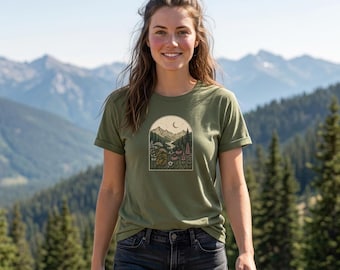 Vintage T-shirt in National Park-stijl | Shirt Mountain & Forest, natuurkleding