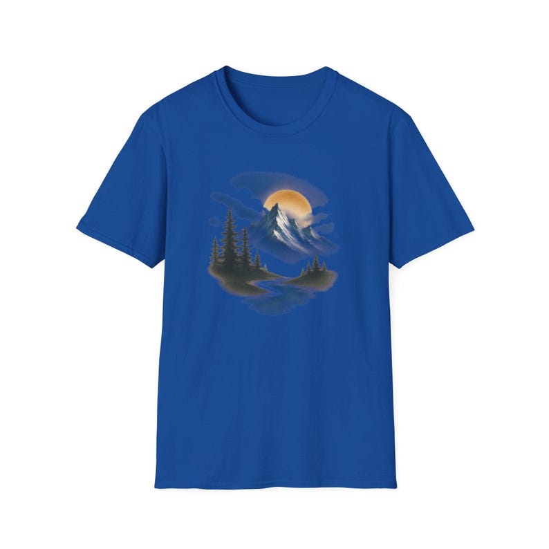 Airbrush Mountain T-shirt | Airbrush-shirt, T-shirt voor outdooravontuur afbeelding 10