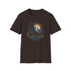 Airbrush Mountain T-shirt | Airbrush-shirt, T-shirt voor outdooravontuur afbeelding 5