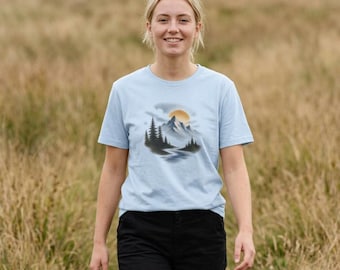 エアブラシマウンテンTシャツ｜エアブラシシャツ、アウトドアアドベンチャーTシャツ