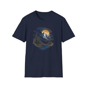 Airbrush Mountain T-shirt | Airbrush-shirt, T-shirt voor outdooravontuur afbeelding 11