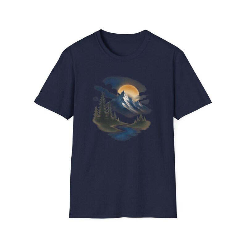 Airbrush Mountain T-shirt | Airbrush-shirt, T-shirt voor outdooravontuur afbeelding 11