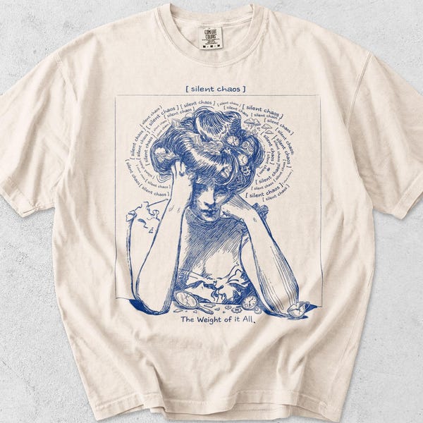 Silent Chaos Shirt, Mental Health Awareness, Overthinking Anxiety Graphic Tee