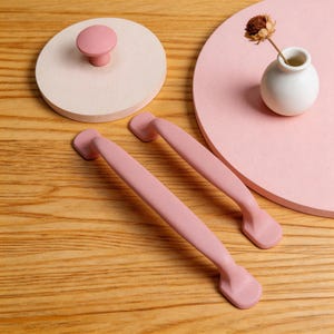 Pink Kids Room Wardrobe Knob, Modern Minimalist Drawer Pull