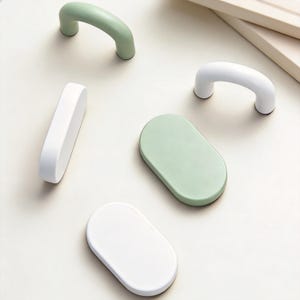 Pastel Pink Minimalist Cabinet Knob, Unique Small Drawer Pull