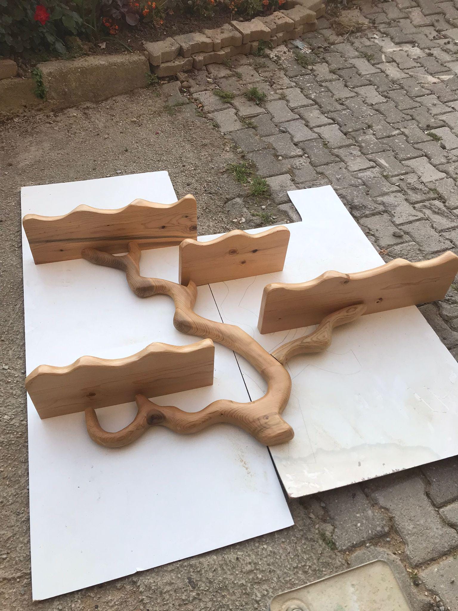 Tree Branch Floating Shelf - Unique Live Edge Wall Decor - Rustic Wood ...