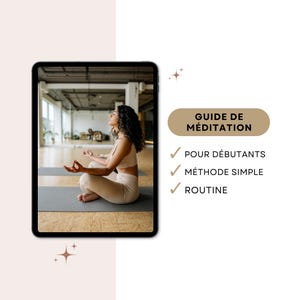 Guida alla meditazione per principianti | Meditazione di 5 minuti | Guida alla consapevolezza in PDF | Sollievo dallo stress | Routine mattutina | Benessere mentale