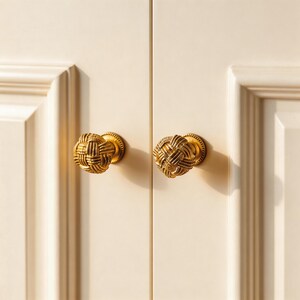 Pomello per mobile in ottone spazzolato / Maniglie per mobili dorate, decorazione per la casa