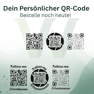 QR Code Aufkleber personalisiert | Instagram WhatsApp Website QR Sticker | Auto Aufkleber QR Code | Social Media Sticker | Scan me Car Decal