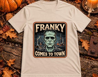 Frankenstein retro Halloween T-shirt Sublimation printing Instant Download