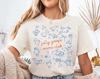 Silly Goose Mama PNG, Funny Mom Life Mother’s Day Design, New Mom Pregnancy Announcement Clipart, Baby Shower Gift Digital File