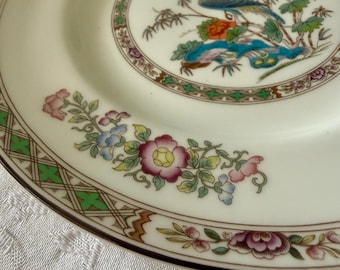 Vintage Wedgwood Kutani Crane Salad Plate – English Bone China Chinoiserie