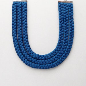 petrol blue necklace, blue choker, blue necklace, wedding necklace, strapless dress necklace, statement neckpiece, petrol fabric