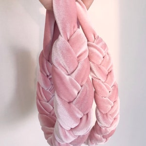 Dusty rose luxe braided velvet headband, dusty pink velvet headband, luxe velvet headband, tribal headband, big turban headband