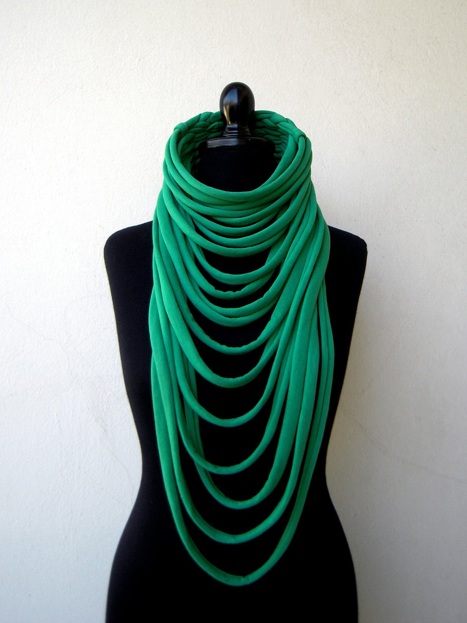 Scarves for Women, Statement Necklace, Green Scarf, Green Necklace