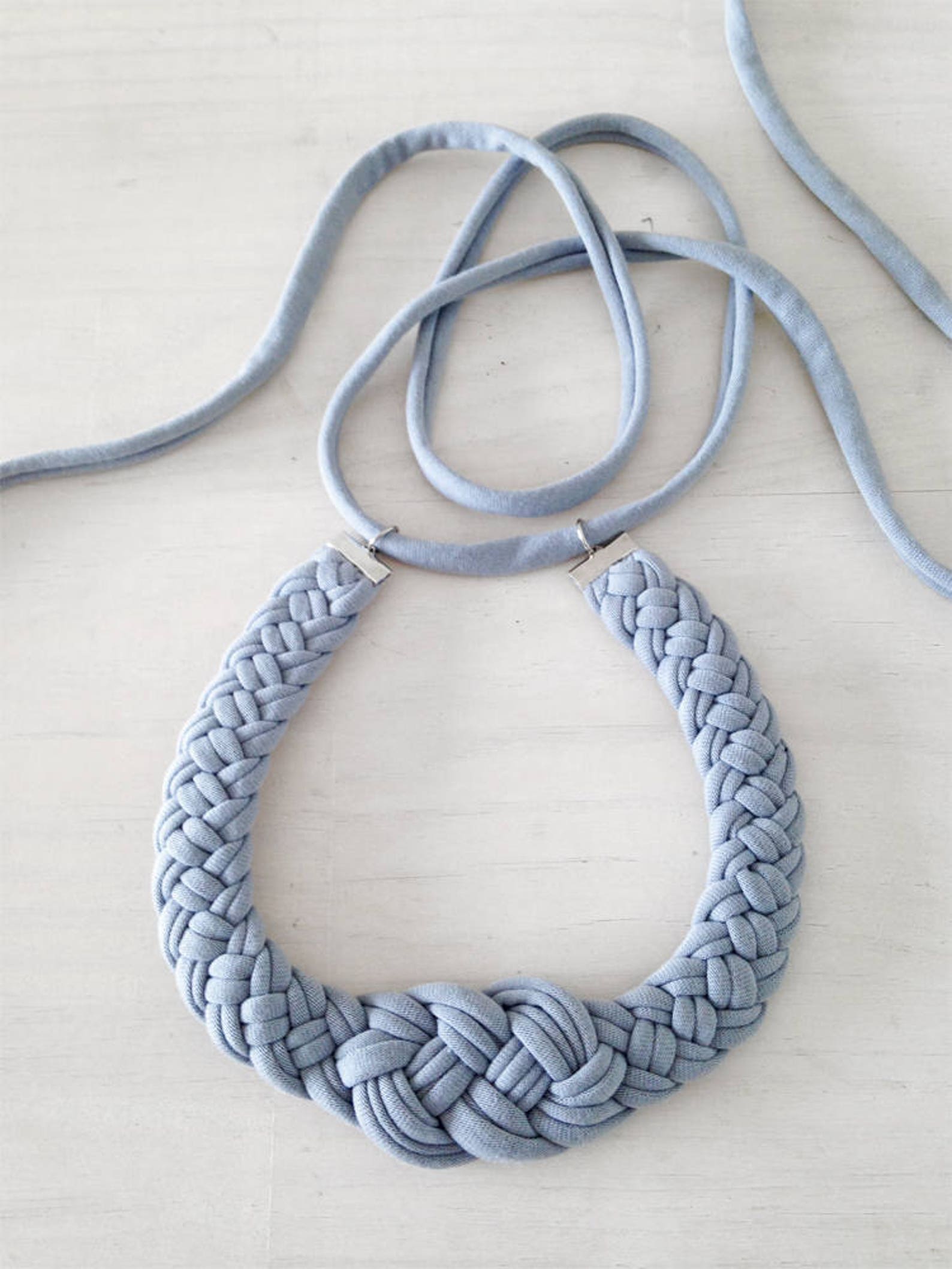 Statement Necklace Fabric Necklace Textile Jewelry Sister Etsy