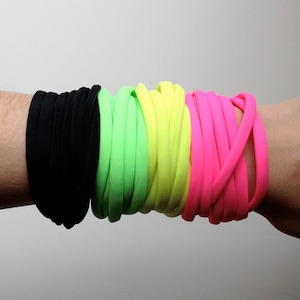 Neon bracelet stack, neon pink bracelet, neon bracelets, sister gifts, bangles set, bracelet set, friendship bracelet, neon yellow bracelet