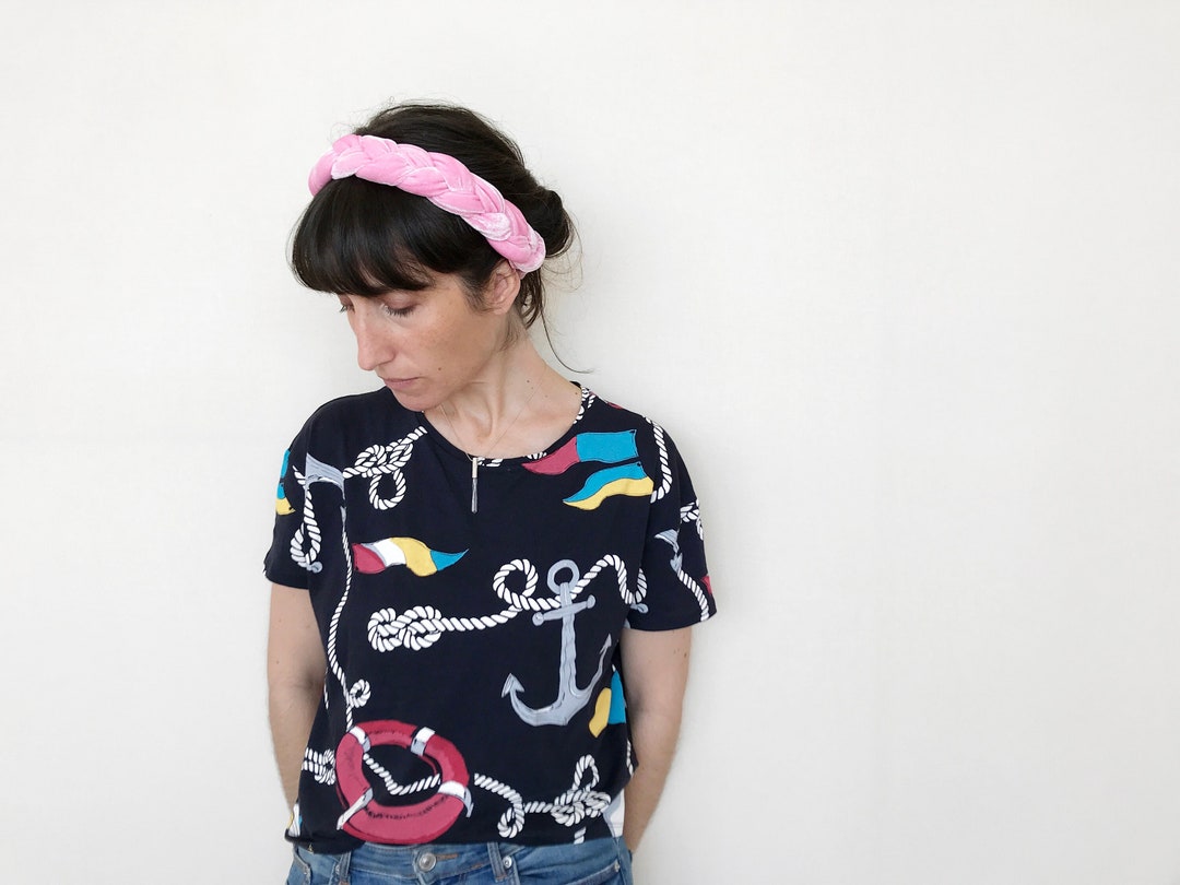 Braided Velvet Headband, Pink Velvet Headband, Big Velvet Headband ...