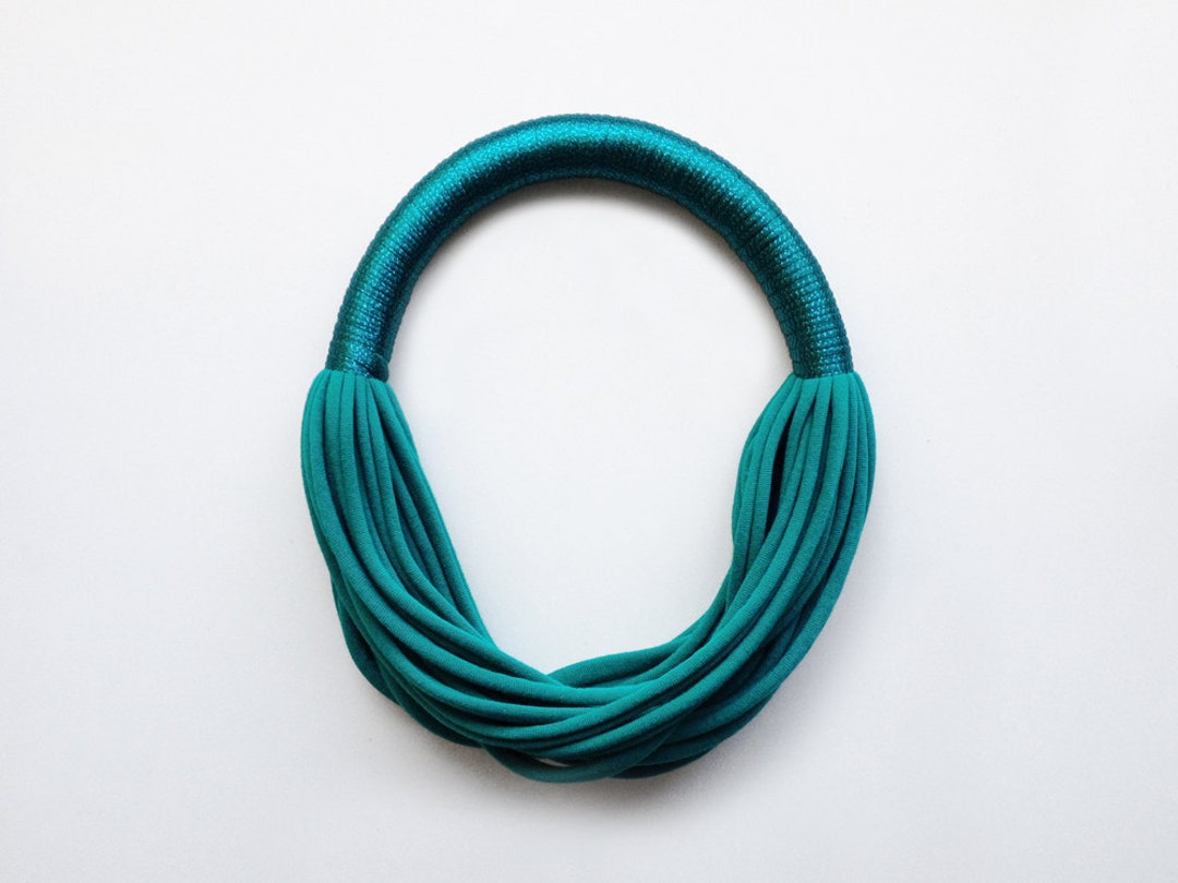 Emerald Necklace Funky Party Necklace Statement Necklace Etsy