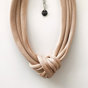 champagne gold knot necklace, african trendy necklace, rope necklace, unique statement knotted necklace, chunky gold choker, textile jewelry