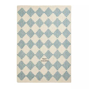 Hand Tufted Loop Wool Rug Diamond Geometric, Living Room Bedroom Office