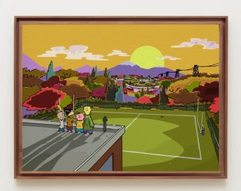 Póster de dibujos animados de Ed, Edd y Eddy / Arte de animación vintage de los años 2000