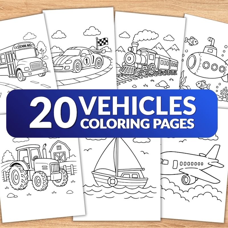 Trains Coloring Book - Etsy UK