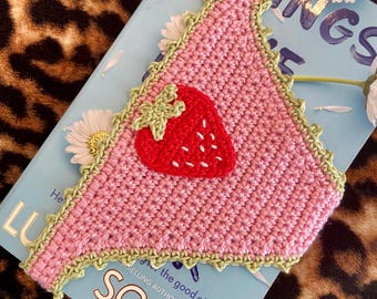 Crochet Thong Bookmark – Funny Book Lover Gift, Handmade Bookish Bookmark