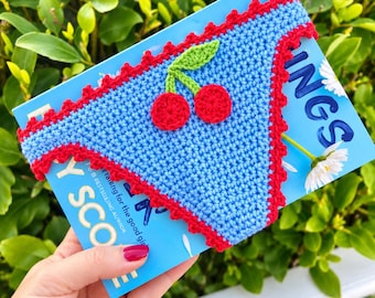 Crochet Thong Bookmark – Funny Book Lover Gift, Handmade Bookish Bookmark
