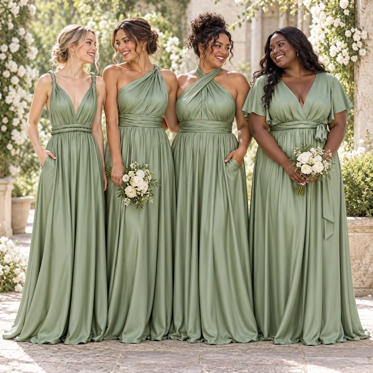 etsy green dress Sage Size-Large
