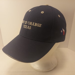 Vintage 90s Trucker Cap: Port of Orange Texas, Embroidered Navy Ball Cap
