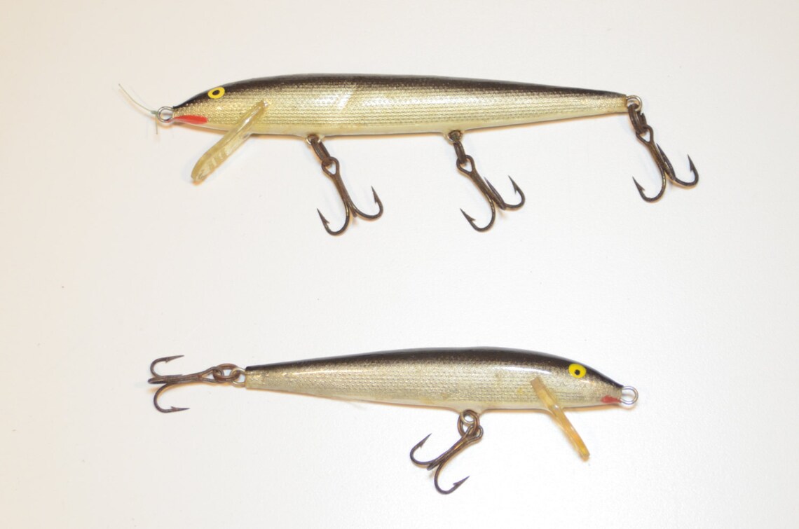 Pair of Vintage Rapala Floating Lures 11 and 13 Made in Etsy