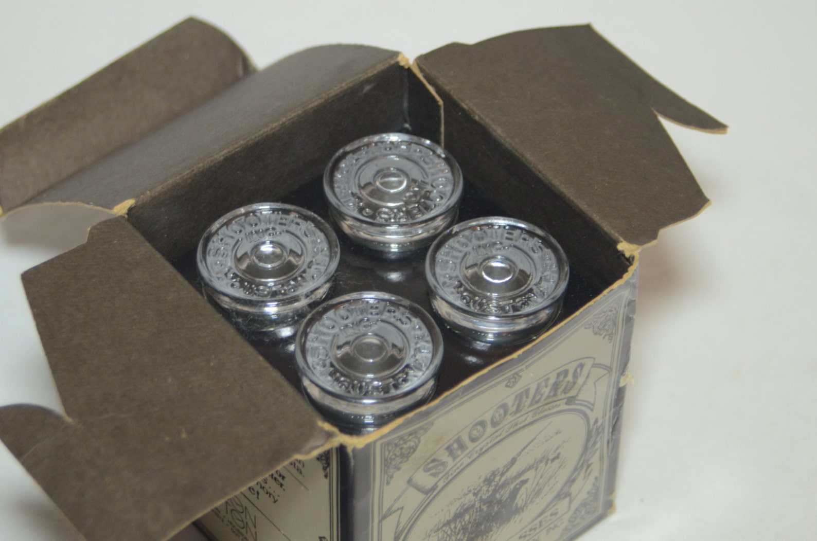 Set of 4 Crystal Shotgun Shell Shot Glasses designed by Etsy