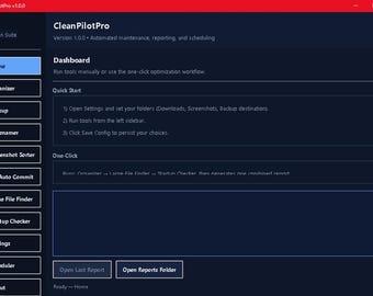 CleanPilotPro: Windows Automation, Maintenance, Backup, Reporting (No Subscription)