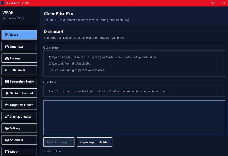 CleanPilotPro: Windows-automation, underhåll, säkerhetskopiering, rapportering (ingen prenumeration) bild 1
