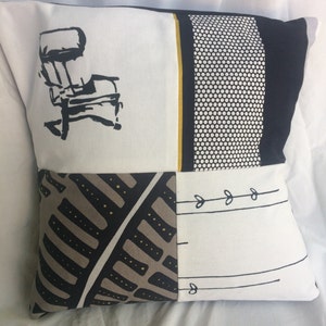 Pair of Screen-printed IKEA-themed 20x20 inch throw pillow covers
