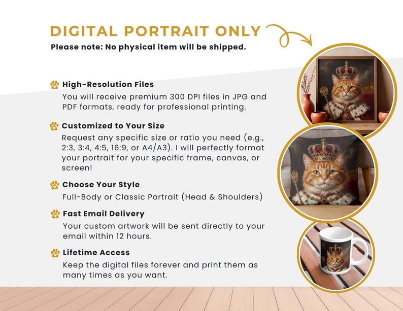 Custom Royal Pet Portrait, Regal Dog Cat King Painting - Etsy