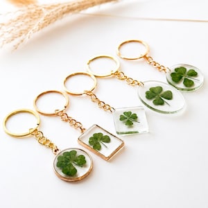 Four Leaf Clover Keychain (Real!)