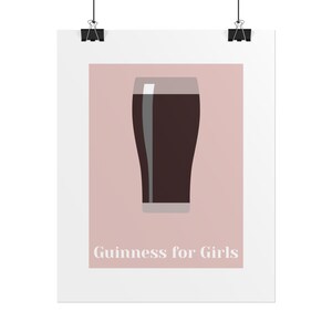 Guinness for Girls Poster | Rolled Poster, Beer Art Print afbeelding 2