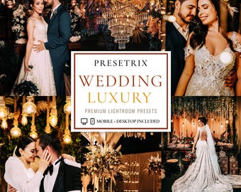 15 luksusowych presetów do Lightrooma na śluby, na urządzenia mobilne i komputery, eleganckie filtry do zdjęć ślubnych, estetyka na ekskluzywne przyjęcia, presety glamour