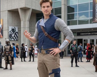 Starwars Inspired Cal Kestis Cosplay Costume – Jedi Survivor Scrapper Uniform Outfit