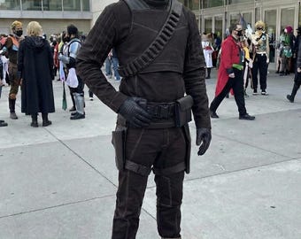 Mandalorian Brown Flight Suit | Star Wars Bounty Hunter Cosplay Costume | Beskar Din Djarin-Inspired
