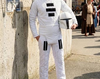Starwars Inspired Mandalorian Flight White Suit Cosplay Undersuit.