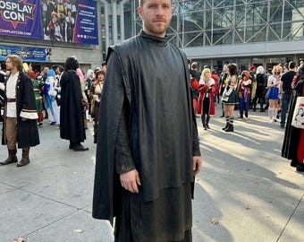 Starwars Inspired Dark Sith Robe Costume, Hooded Cloak Outfit, Galactic Villain Comic Con.
