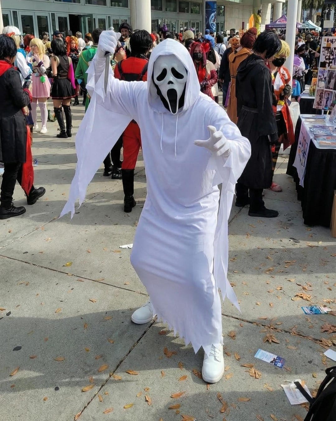 Ghostface Robe Mask Classic Ghostface White Cosplay Costume – Complete Horror Slasher Robe ...