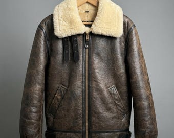 Leon S. Kennedy RE4 Real Leather Shearling Lined Jacket | Resident Evil Cosplay.