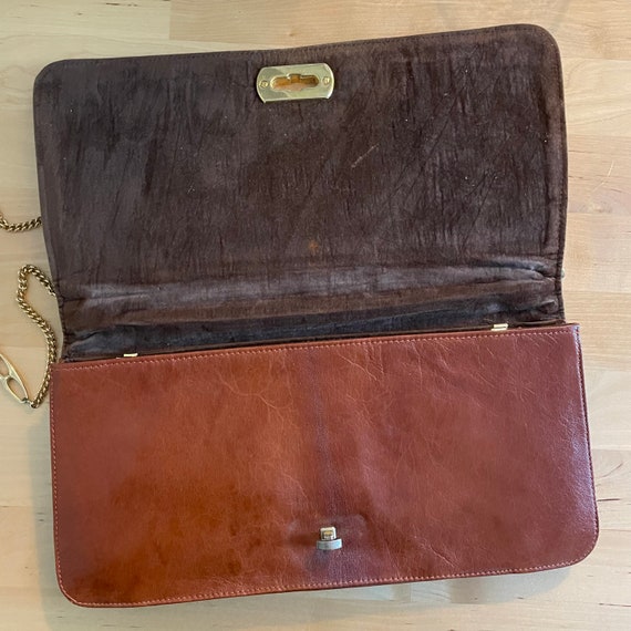 Brown snakeskin clutch purse handbag - image 7