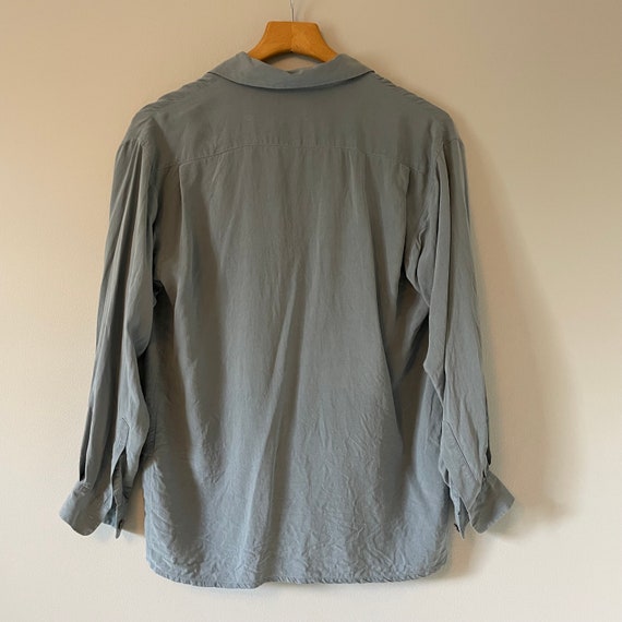 M . vintage 90s softest silk oversized blouse - image 3