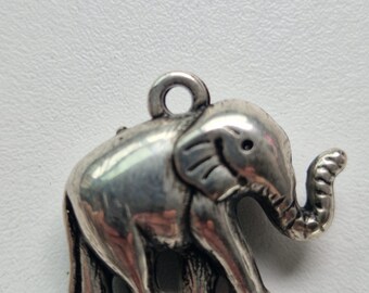 Antiker 3D-Elefantenanhänger aus Bronze für Schmuckherstellung, Taschenanhänger, Schlüsselanhänger